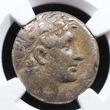 Cleopatra VII BI Tetradrachm Ptolemaic Kingdom Billon (Yr 20) 33/2 BC • NGC Ch F picture