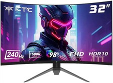 KTC H32S17F 32” Curved Gaming Monitor HVA 1500R,240Hz FHD 1080P HDR10 PC Monitor picture