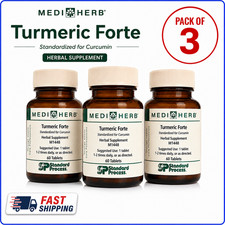 MediHerb Turmeric Forte Curcumin 60 Tablets x3 Pack Standard Herbal Supplement picture