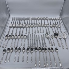 78 Pcs Oneida Community And Oneidacraft Deluxe Stainless Mixed Lot Flatware picture
