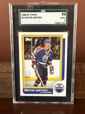 1986-87 Topps Wayne Gretzky #3 Edmonton Oilers SGC 96 Mint 9 Card picture
