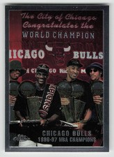 1998 Topps Chrome Basketball #51 Chicago Bulls NBA Champions Checklist  picture