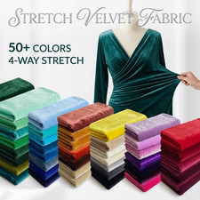 Premium 4-Way Stretch Velvet Fabric 58