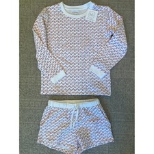 NWT Lila & Hayes Girls' White Cherry Sweatshirt and shorts set size 12 picture