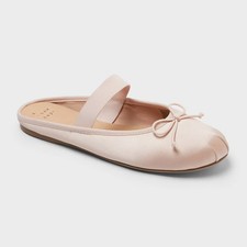 A New Day Women's Imani Satin Ballet Mules Shoes - Pink picture