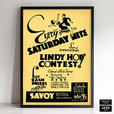 Savoy jazz poster - Lindy Hop Contest - Harlem - New York - 1930s-40s picture