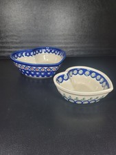 Boleslawiec Polish Pottery Heart Shaped Bowl 9