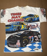 Dale Earnhardt Vintage 90s NASCAR Racing T-Shirt Times May Change, Size M picture