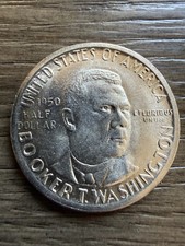 1950 S Booker T. Washington Commemorative Silver Half Dollar 50c Coin picture