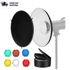 16in Beauty Dish with Storage Bag and Color Diffusers for Stunning Portraits picture