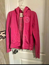 Vintage 2006PINK Victoria’s Secret Pink Full Zip Fleece Hoodie w/ Pockets Size L picture