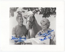 MISTER ED 2 SIGNED PHOTO isp ALAN YOUNG Wilbur 1990s IN PERSON Connie HINES, LOA picture