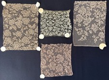 Lot of 9 Antique French Machine Lace 19th Century variable measurements picture