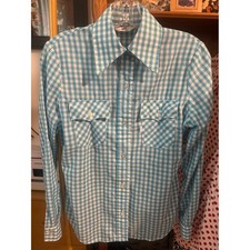 🥕 RARE VINTAGE 70s Levi's Fresh Produce Gingham Shirt - Small 🥕 picture
