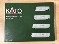KATO N Scale Bethgon Coalporter BNSF Gray Removable Coal Loads 8-Car Set picture