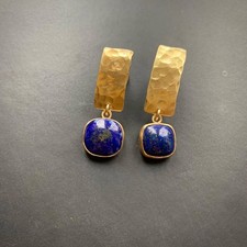 European And American Fashion Retro Alloy Inlaid Lapis Egg Surface Simple picture