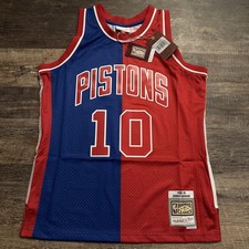 1988-89 Mitchell & Ness Mens Dennis Rodman Pistons Split Swingman Jersey Large L picture