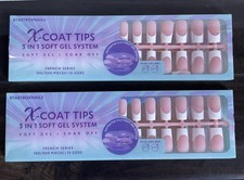 X-Coat Nails Tips Kit 150/300 Piece 15 Sizes PINK/FRENCH BTARTBOXNAILS LOT OF 2 picture