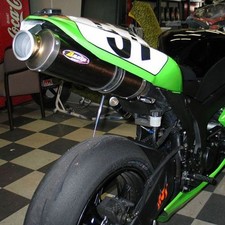 Arata Full Titanium Exhaust w/ Carbon Can 07-08 Kawasaki ZX-6R ZX6R picture