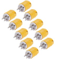 10 Pack NEMA 5-15P Male Plug 15A 125V 3-Prong Heavy Duty Replacement picture