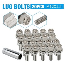 NICECNC 20PCS 12mmX1.5 Lug Bolts Set For BMW 7 Series E23 E32 E38 E65 1978-2005 picture