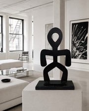 HUGE 25” SCULPTURE FIGURE MCM ART NY STREET LASER CUT GRAFFITI K HARING STYLE picture