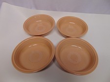 (4) HLC Fiesta Ware salmon color bowls 7