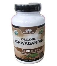NaturaLife Labs Organic Ashwagandha 2100 mg per Serving 100 Count 08/27 picture
