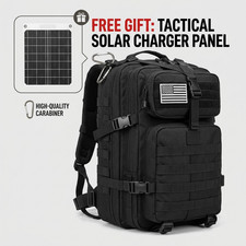 45L Tactical Backpack Waterproof Military Molle Rucksack + Solar Charger Panel picture