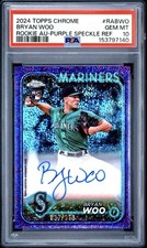 2024 Topps Chrome - Bryan Woo #RA-BWO Purple Speckle Ref 037/299 Autograph 🔥 🔥 picture