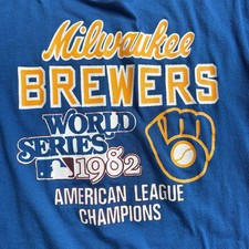 Vintage 1982 Milwaukee Brewers T-Shirt Logo 7 MLB Baseball AN71185 picture