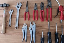 Snap-on and blue point tool set adjustable wrench screwdrivers pliers etc. picture