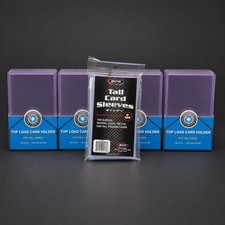 100x CSP Tall Card Toploaders plus BCW Sleeves Tall Boy Top Loaders picture