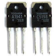 1pair 2SA1941 & 2SC5198 A1941+C5198 Toshiba Transistor PNP NPN 10A 140V 100w picture