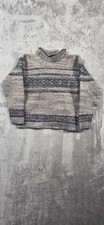 Vintage Structure Urban Wear Wool Mock Neck Sweater Mens M Heavy Knit Fair Isle picture