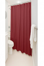Burgundy Heavy Duty Magnetized Shower Curtain Liner Mildew Resistant picture