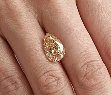 2. Ct Champagne Color Pear Cut VVS1 Diamond Premium Quality 7x10 MM Gemstone picture