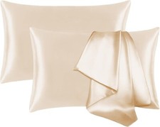 100% Mulberry Silk Pillowcase 25 Momme - Hair & Skin Friendly, Hidden Zipper picture