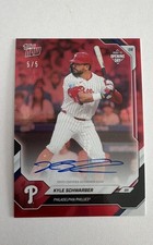 2026 Topps Road To Opening Day Autograph Kyle Schwarber A-KS Red Foil /5 picture