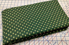 Vintage 100% Cotton/Yellow Floral  On Deep Green Fabric/56'W picture