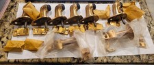 8-Vintage NOS Solid Bronze Glynn Johnson Door Stops Door Holders picture