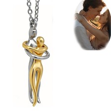2026 Promise Couple Hug Necklace Hugging Pendant Lovers Jewelry Gift picture
