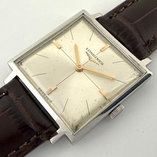 NO TARIFFS MID-1960S LONGINES REF 7730 SQUARE MECHANICAL WATCH ORIGINAL DIAL picture