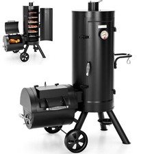 Heavy Duty Vertical Offset Charcoal Smoker Grills Extra Large Outdoor BBQ Grill picture