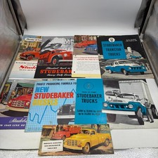 Lot o 8 Vintage Studebaker Truck Sales Brochure M-17 Diesel Heavy Duty Transtar picture