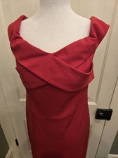Size Lg Vtg Inspired Belle Pogue Red Sweetheart Dress Off Shoulder Zip Closure picture