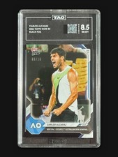 2026 Topps Now Tennis #5 Carlos Alcaraz Black Foil /10 TAG 8.5 picture
