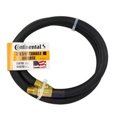 Continental Rubber Air Hose 3 Feet x 3/8 Inch 250 PSI Oil-Resistant Black 10372 picture