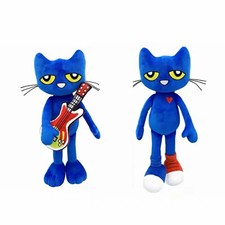 Pete the Cat Plush Toy Blue Cat Soft Stuffed Animal Cartoon Doll Gift picture