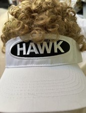 Netflix The Hawk Promo Lonnie Hawkins Visor Golf Hat Wig - Will Ferrell - NEW picture